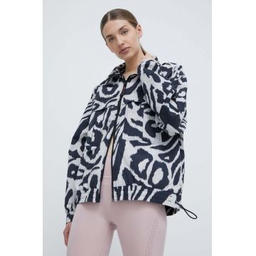 adidas by Stella McCartney windbreaker culoarea gri, de tranzitie, oversize, IN3613