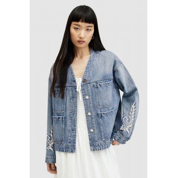 AllSaints geacă din denim TERRI WORKWEAR JACKE femei, de tranziție, oversized, WO549Z