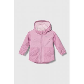 Columbia geaca bebe Rainy Trails Fleece culoarea roz