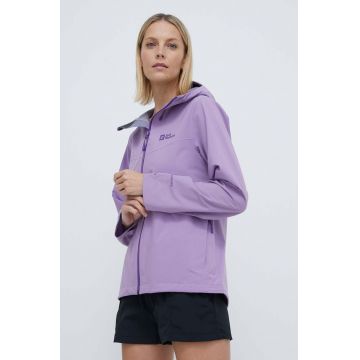 Jack Wolfskin jacheta de exterior Highest Peak 3L culoarea violet, 1115123