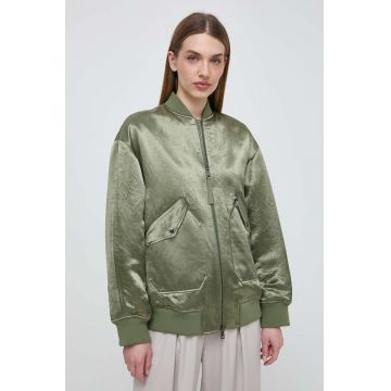 Max Mara Leisure geacă bomber femei, culoarea verde, de iarna, oversize 2416480000000