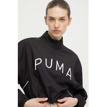 Puma jacheta de antrenament Fit Move culoarea negru, de tranzitie, oversize, 524816