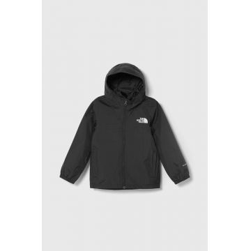 The North Face geaca copii RAINWEAR SHELL culoarea negru