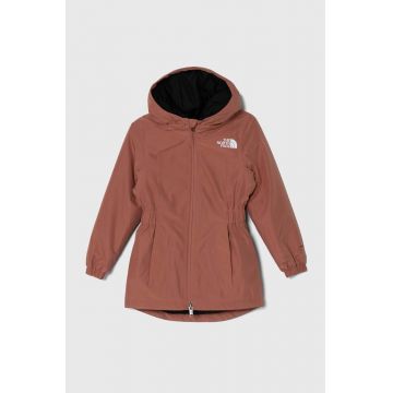 The North Face parka pentru copii HIKESTELLAR PARKA culoarea maro