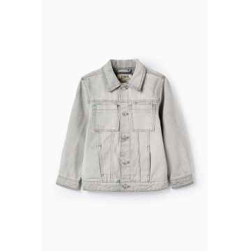 zippy geacă din denim pentru copii culoarea gri