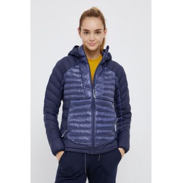 Columbia geacă W Labyrinth Loop Hooded Jacket femei, culoarea bleumarin 1955323