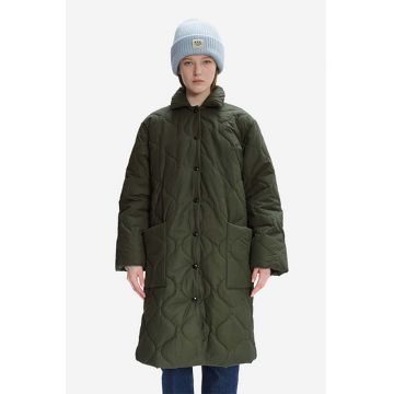 A.P.C. geacă Manteau Sarah femei, culoarea verde, de tranziție COEZV.F01502-MILITARYKH