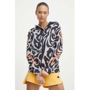 adidas by Stella McCartney jachetă de alergare TruePace culoarea gri, de tranzitie, IQ4481