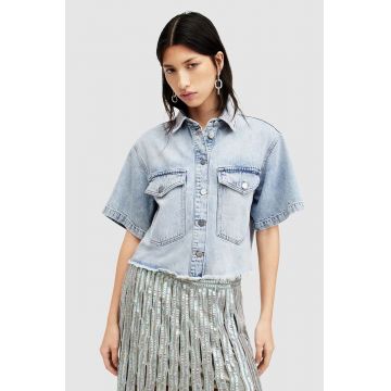 AllSaints geaca jeans TOVE SS DENIM SHIRT femei, de tranzitie, W114PA