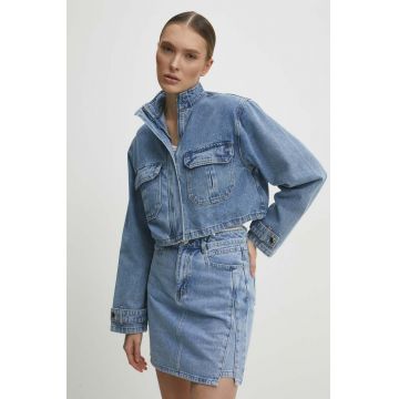 Answear Lab geacă din denim femei, de tranziție, oversized
