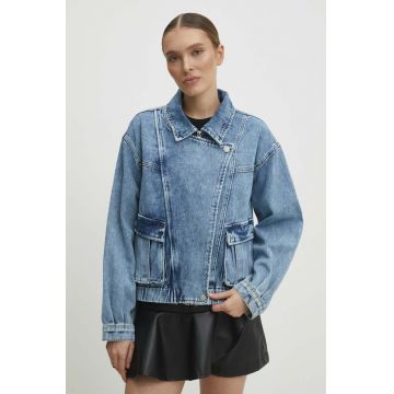Answear Lab geacă din denim femei, de tranziție, oversized