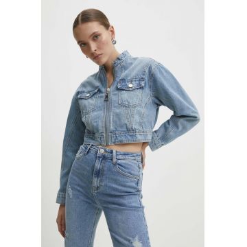 Answear Lab geacă din denim femei, de tranziție, oversized