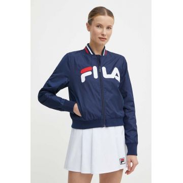 Fila geaca bomber Larkana femei, culoarea albastru marin, de tranzitie, FAW0758