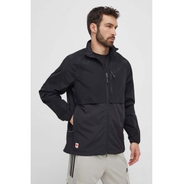 Fjallraven geaca HC Hybrid Wind Jacket barbati, culoarea negru, de tranzitie, F12500138