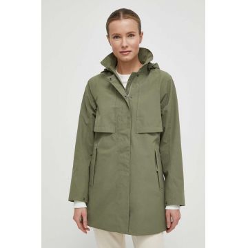 Helly Hansen geaca de ploaie femei, culoarea verde, de tranzitie, 54090