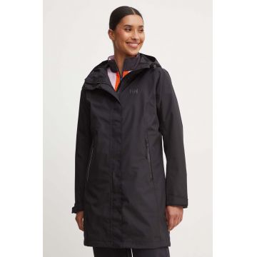 Helly Hansen geaca femei, culoarea negru, de tranzitie, 54075