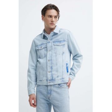 Karl Lagerfeld Jeans geaca jeans barbati, de tranzitie