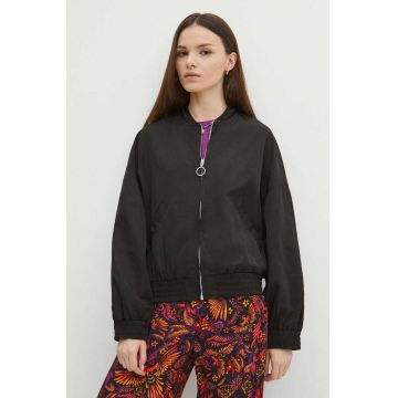 Medicine geaca bomber femei, culoarea negru, de tranzitie