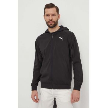 Puma jachetă de antrenament culoarea negru, de tranziție, 524920