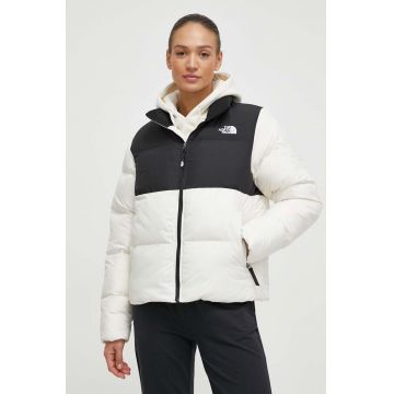 The North Face geacă W Saikuru Jacket femei, culoarea alb, de iarnă, NF0A853NQLI1