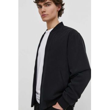 Theory geaca bomber barbati, culoarea negru, de tranzitie