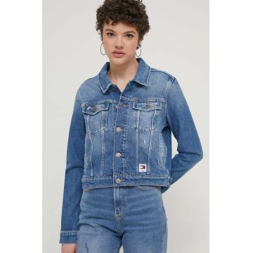 Tommy Jeans geaca jeans femei, de tranzitie, DW0DW17653