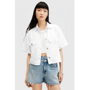 AllSaints geaca jeans TOVE SS DENIM SHIRT de tranzitie, W113PA