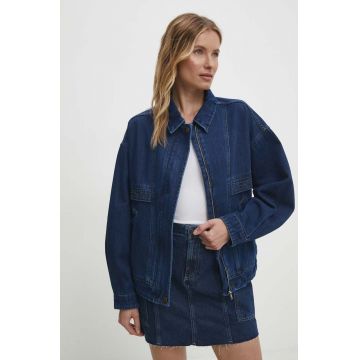 Answear Lab geaca de blugi din bumbac de tranzitie, oversize