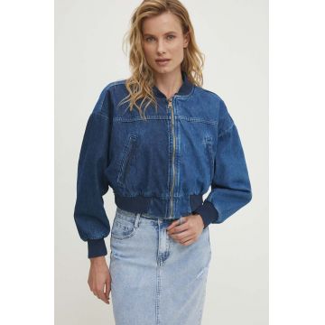 Answear Lab jachetă bomber din denim de tranzitie