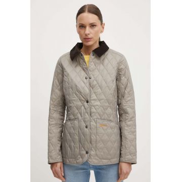 Barbour geaca femei, culoarea gri, de tranzitie