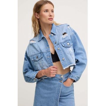 Answear Lab geacă din denim femei, de tranziție