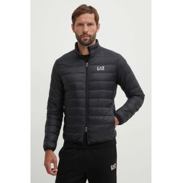 EA7 Emporio Armani geaca de puf barbati, culoarea negru, de tranzitie, PNGPZ.8NPB23