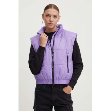 HUGO vesta femei, culoarea violet, de iarna, 50522514