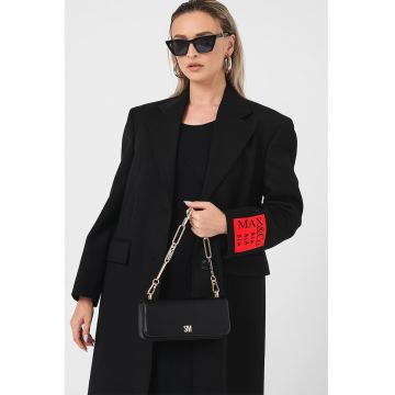 Haina lunga cu buzunare cu clapa Sowindy - Negru