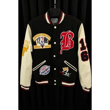 Jacheta BULLS Logo Brodat Groasa Negru