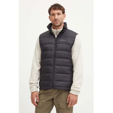 Jack Wolfskin vestă sport cu puf Ather culoarea negru, de tranzitie, 1207691 Jack Wolfskin vestă sport cu puf Ather culoarea negru, de tranzitie, 1207691