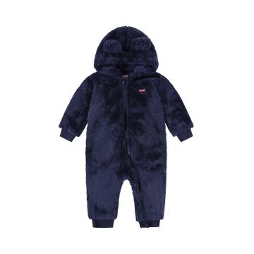 Levi's combinezon bebe BEAR SHERPA COVERALL culoarea albastru marin, 6EL511