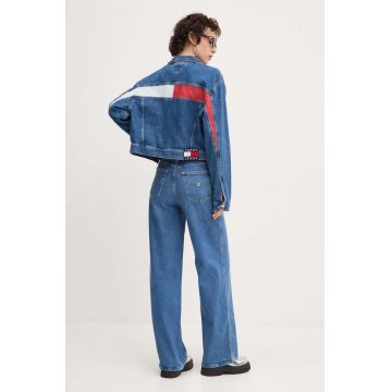 Tommy Jeans geacă din denim femei, de tranziție, DW0DW18207