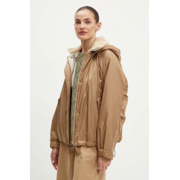 Weekend Max Mara geaca cu doua fete femei, culoarea bej, de tranzitie, 2425486021600 ieftina