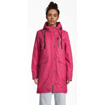 Jacheta parka lunga cu gluga