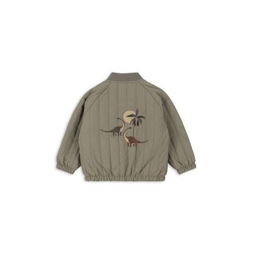 Konges Sløjd geaca bomber pentru copii JUNO BOMBER JACKET culoarea verde, KS101245