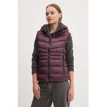 Superdry vesta femei, culoarea violet, de tranzitie, W5011715A-C4J