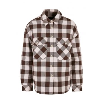 Jacheta-camasa cu model in carouri si buzunare pe piept