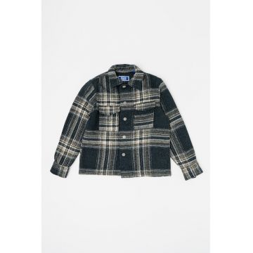 Jacheta-camasa in carouri cu buzunare aplicate Jacheta-camasa in carouri cu buzunare aplicate