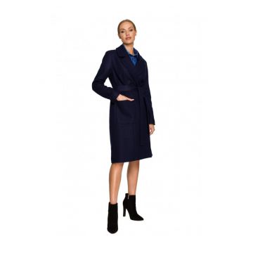 Palton dama -  Poliester/Acril - Bleumarin