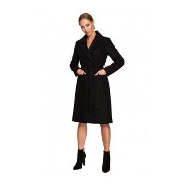 Palton dama -  Poliester/Acril - Negru
